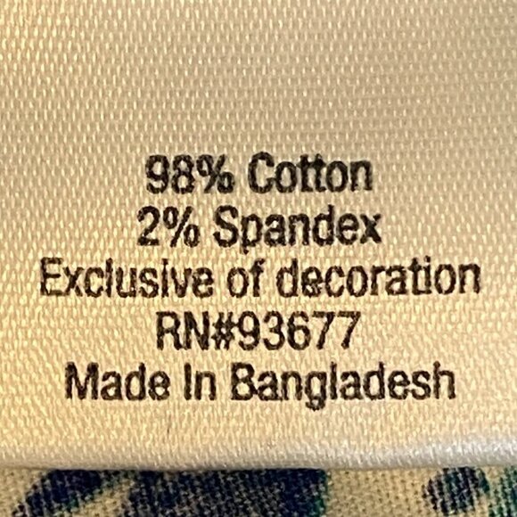 St. John's Bay Floral Skort White Blue, Waist 34-1/2 #276M - Picture 10 of 11